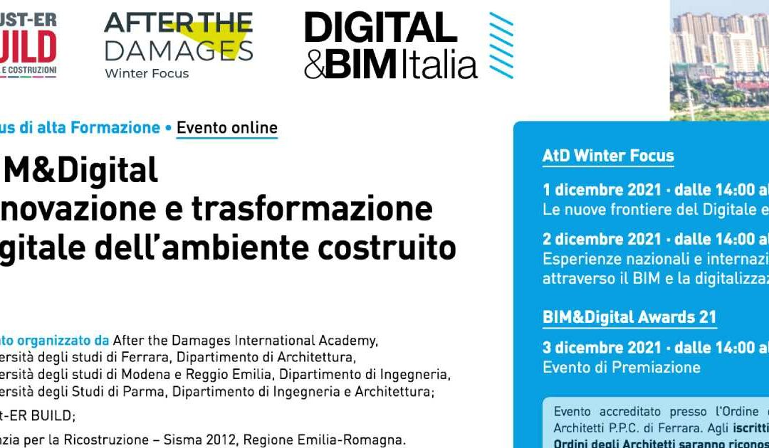 Winter Focus: BIM & Digital – Innovazione e trasformazione digitale dell’ambiente costruito
